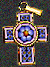 Croce in argento decorata con mosaici in vetro di Murano